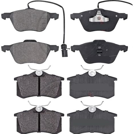 KIT PASTIGLIE FRENO ANTERIORI E POSTERIORI compatibile con VW TOURAN (1T1,1T2) / PASTIGLIE FRENANTI AUTO OEM P 85 146 P 85 075,P 85 114 P 85 073 / SOSTITUZIONE DIRETTA / BASSA POLVERE / SILENZIOSO (1/4)