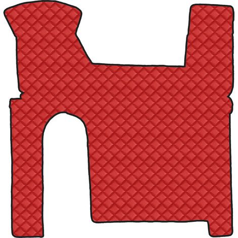 Tappeto centrale in Skeentex - Rosso - compatibile per Man TGX (09/0712/16) manuale, 2 cassetti