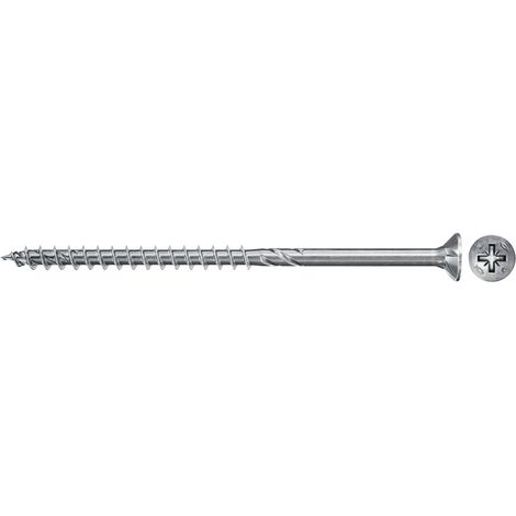 200 Vis VBA tête fraisée Power-Fast PZ3 Ø6 x 80 mm filetage partiel - Fischer