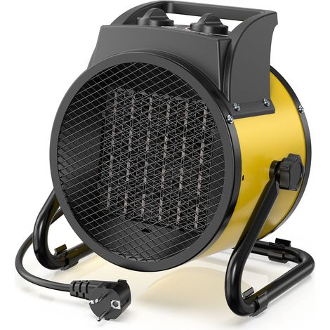 DAHTEC Industrie-Gebläseheizer 3000W Gelb - Energieklasse A - Direktionale & gleichmäßige Wärme - Sparsam