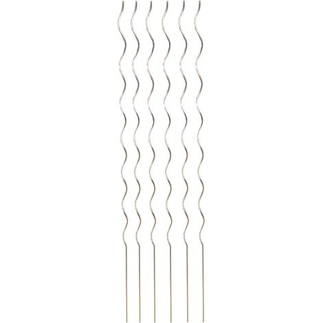 Tomato Spiral Climbing Plant Support Metal Stakes Galvanised Set of 6 (1.6m)