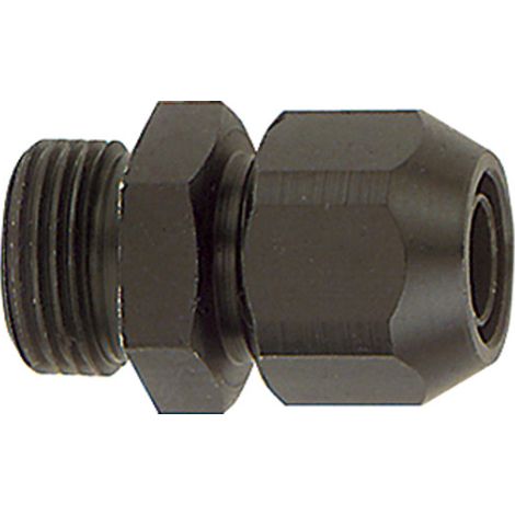 Riegler Einschraubverschraubung, Alu, für PVC-Gewebeschlauch 16x10, G 1/4 (1/4)