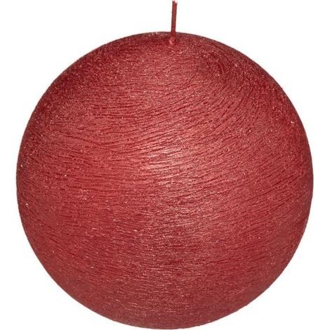 1 vela decorativas bola roja 10cm -