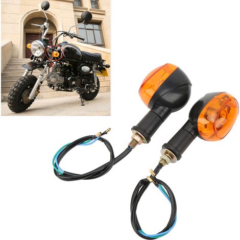 Paar Motorrad-Blinker in Affenform, mit M10-Befestigungsgewinde, kompatibel mit der Honda Z50. (1/5)