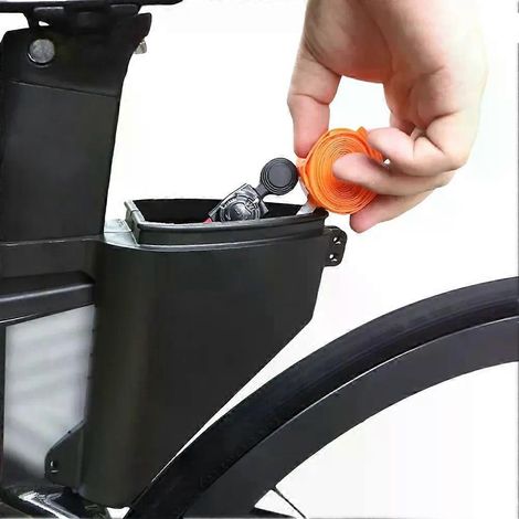 Rennrad-Hecktasche, Hartschalen-Fahrrad-Tropfen-Sattelstützentasche, große Fassungsvermögen, Fahrrad-Sattelstützen-Torpedotasche, Fahrradzubehör (1/4)