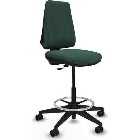 Taburete Elche CP bali verde botella base piramidal ruedas 65mm nailon