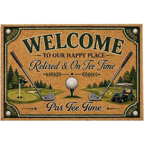 Tapis de porte antidérapant pour green de golf idéal pour l'entrée de la maison le garage ou le club-house - 40 x 60 cm - A (1/4)