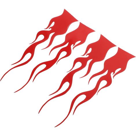 Autocollants Rouges pour Casque et Voiture en PVC Réfléchissants (1/5)