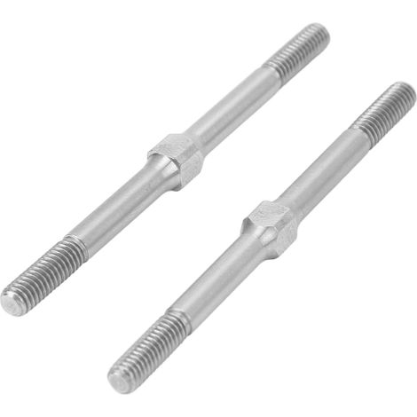M4 63-mm-Stahlstangenspanner für ARRMA Granite 1/10, RC-Ersatzteil, 2 Stück, silberfarben