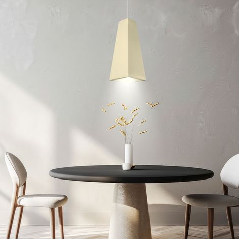 Pendel Leuchte Textil Stoff creme IP20 Hänge Beleuchtung E27 Decken Lampe Spotlight 8051101