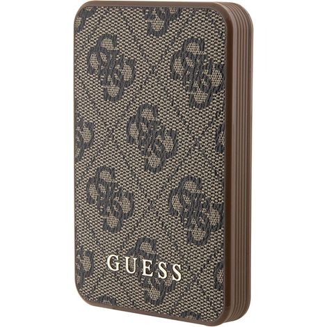Guess Powerbank 15W GUPB5LP4GEGW5000mAh braun/braun 4G Leder Metall Logo (1/5)