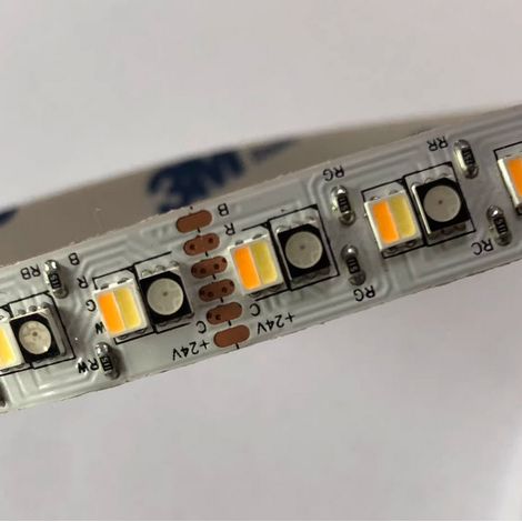 5-in-1 multicolor LED strip, 216 LEDs, RGB+ 2835, dual color temperature 3000K/6000K, to create a warm atmosphere at home, 24V
