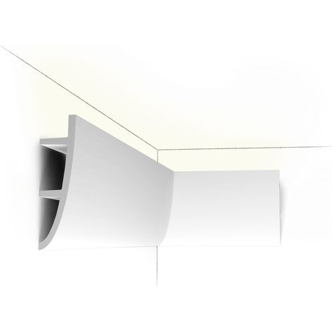 Profil moderne pour éclairage - Orac Decor - L200xp5xH18cm - Carton complet 16 mètres - C374 - L200 x H18 x L5 cm - ORAC DECOR (1/5)