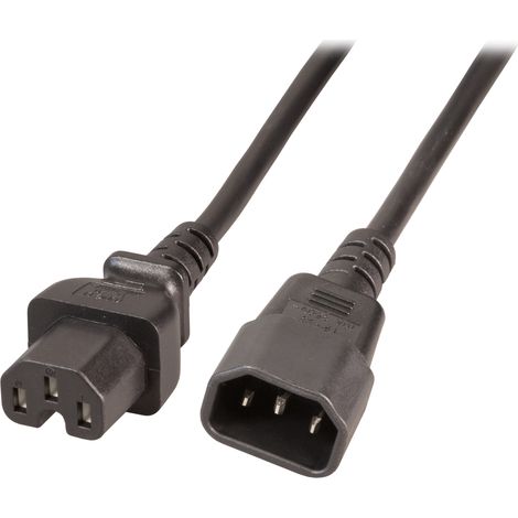EFB Elektronik EK585.3V2 cable de transmisión Negro 3 m C14 acoplador C15 acoplador
