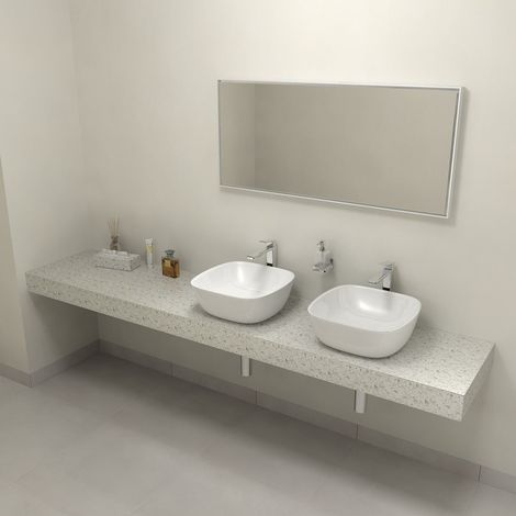 TAILOR Plan de travail Rockstone 250x50 cm, version R (1/4)