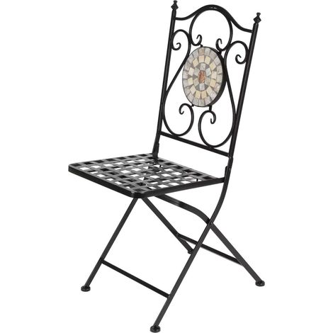 Mosaikstuhl Roma Gartenstuhl Metallstuhl Bistrostuhl Stuhl Balkonstuhl Terrassenstuhl Dekostuhl Outdoor (1/5)