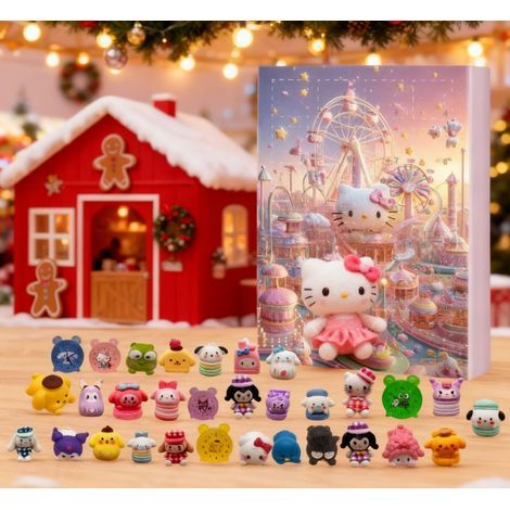 Calendrier de l’Avent Hello Kitty Noël 2025 – 24 Jours de Surprises – Cadeau Idéal pour Enfants, Filles et Garçons