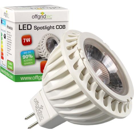 COB LED 7 W MR16 Spot 545 lm GU5,3 12 V/DC Lampe de rechange pour Ampoules 60 W Blanc Chaud halogene (1/5)
