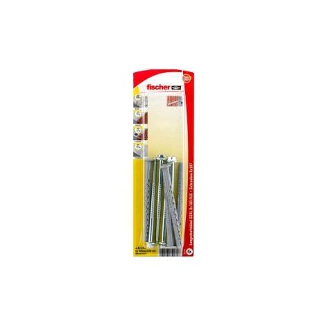 Fischer 4x tasselli lunghi SXRL 8x100 FUS vite esagonale con rosetta - 30170