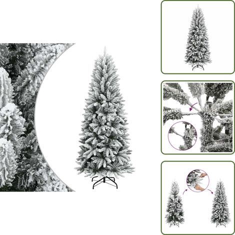 The Living Store Künstlicher Weihnachtsbaum Beschneit 120 cm PVC&PE - Künstlicher Baum (1/5)