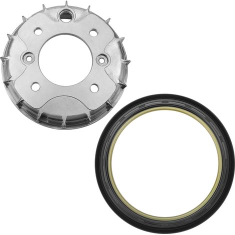Front Brake Drum and Dust Seal Compatible with Foreman 400 450 Rancher 350 400 Rincon 650 Rubicon 500 2000-2007 (1/5)