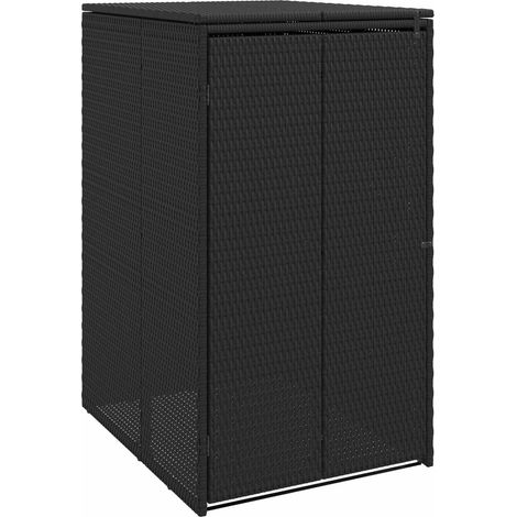 Caja de Basura Caja Negro 65 x 80 x 115 cm Polietileno vidaXL