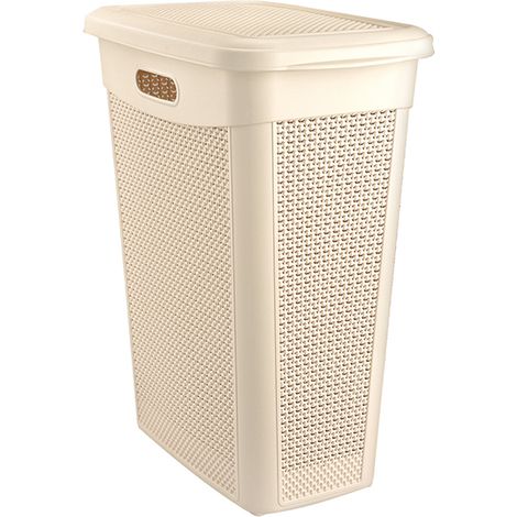 CESTA DE LAVANDERÍA DE PLÁSTICO LAVADO 46X29X55CM 43L COLOR CREMA