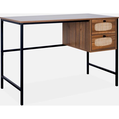 Escritorio de madera y caña (1/5)