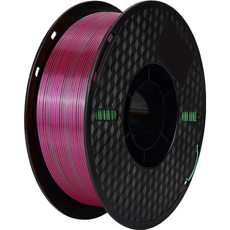 KINGROON 3D-Drucker PLA-Filament 1 kg 1,75 mm Dreifarbiges Seiden-PLA-Filament 3D-Druckmaterial Grad-Silber Gold Grün Fuchsia-