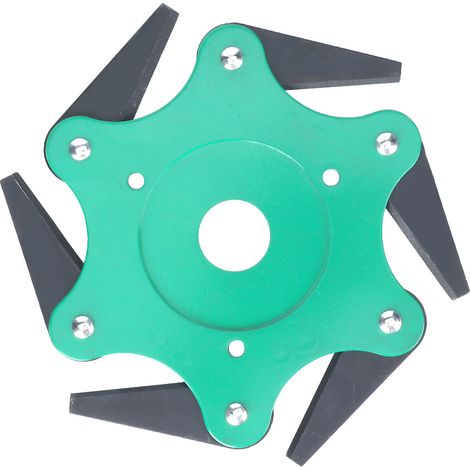Débroussailleuse 6 dents lame acier 65mn tondeuse à gazon agricole coupe gazon tête mangeuse (vert) (1/5)