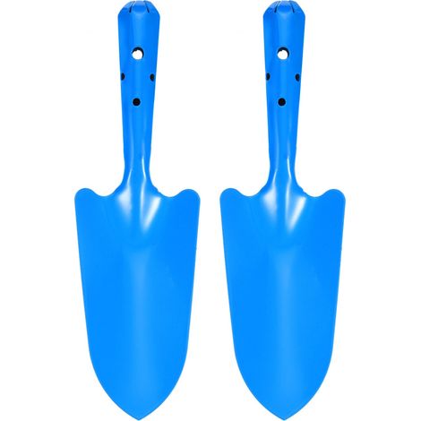 2pcs Mini Pelle Mètallique Colorée 11" x 3" Planter Bleu (1/5)