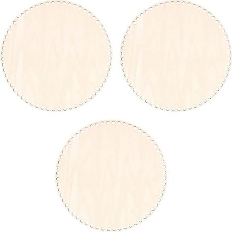 paniers en bois naturel de 30 cm avec trou fond circulaire