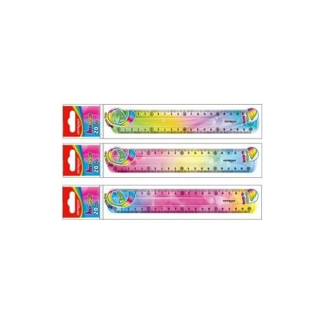 Regla flexible arco铆ris de 20 cm MIX