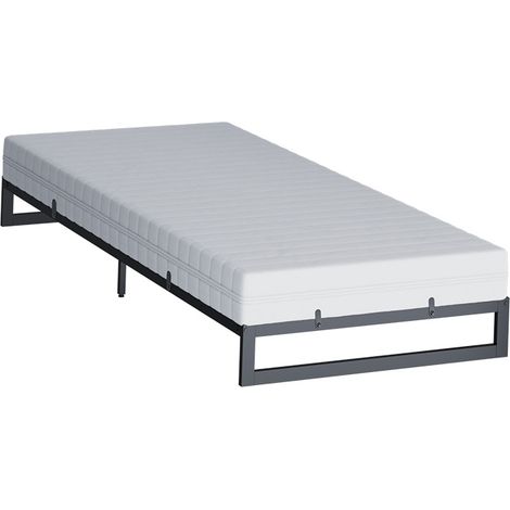 Bettgestell Lenora, Schwarz, 90x200 mit Matratze, Vitalispa (1/5)