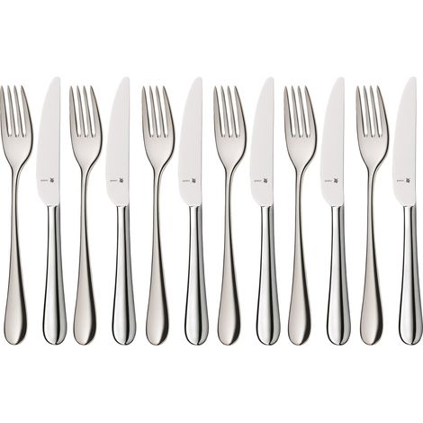 couverts à dessert 12 pièces, d'entrée pour 6 personnes, de petit-déjeuner, poli, résistant aux rayures, lavable au lave-vaisselle. (1/5)