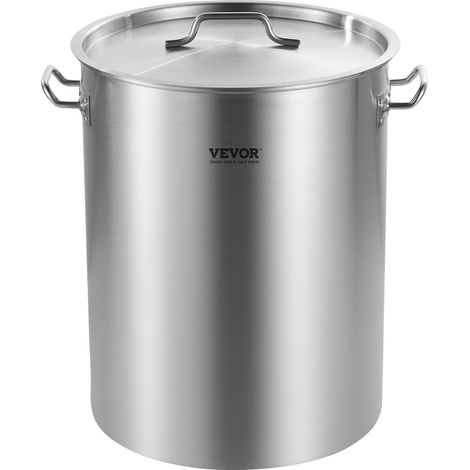 Marmite inox 36L avec panier et couvercle, professionnelle et robuste, idéale pour cuisson vapeur, ébullition et friture. (1/5)