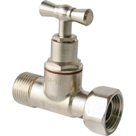 Gerades Toilettenabsperrventil aus vernickeltem Messing SOMATHERM FOR YOU