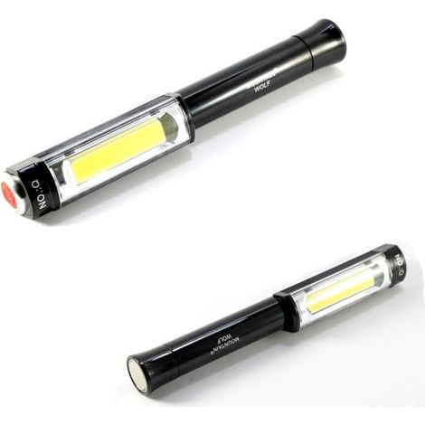 TORCIA LED CALAMITA DA LAVORO COB LAMPADA PORTATILE EMERGENZA STRIP COB Q5/Q7