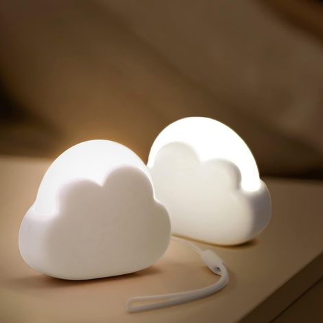 Filiyano – lampe d – Veilleuse bébé nuage, lot de 2, veilleuse LED, lampe d'allaitement portable, lampe torche pour enfants avec lumière chaude et (1/5)