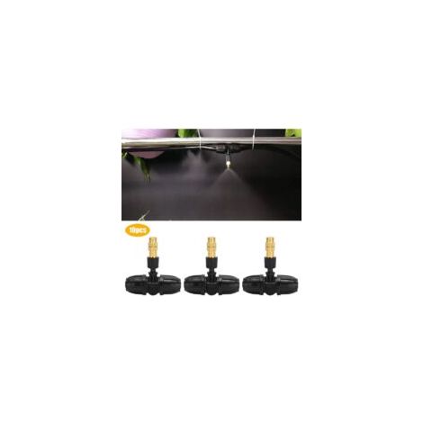 10-teiliges Set Sprühdüsen aus Kunststoff und Kupfer für Gartenschläuche 812.912.811, Gartenbewässerungs-T-Stück, Sprühregner - Crezuo (1/3)