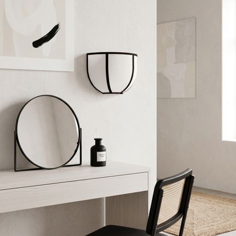 Aplique de Pared Blanco con Cinta Negra  Serie LUNA (1/5)