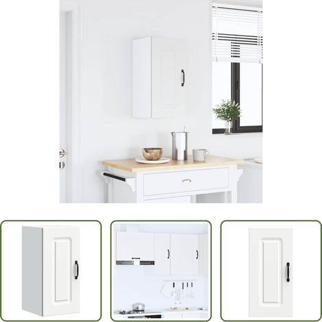 vidaXL Küchenmöbel - Küchen-Hängeschrank Kalmar Weiß Holzwerkstoff (1/5)