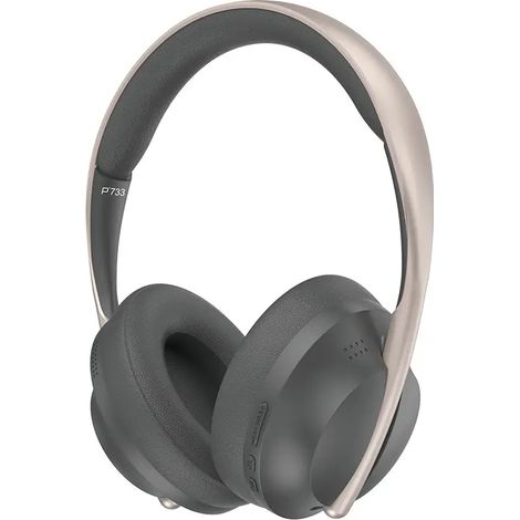 Écouteurs Bluetooth — couleur or rose, basses puissantes, longue autonomie, excellente réduction du bruit et confortables à porter. (1/5)
