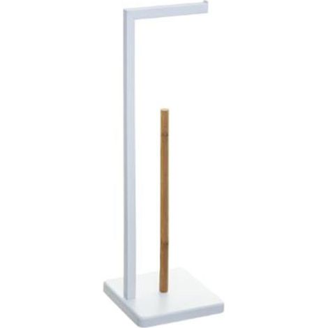Porte Papier WC en Bambou "Natureo" 64cm Blanc