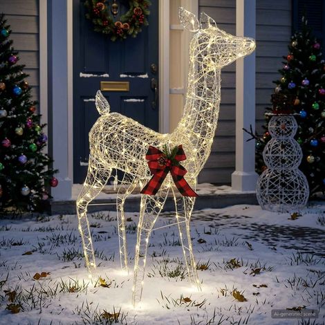 vidaXL Renna di Natale 3D LOVIISA 200 LED Bianco caldo (1/5)