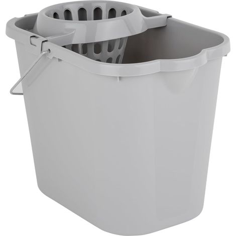 1 x 12L Mop Bucket & Wringer Multi Surface Plastic Bucket With Handle