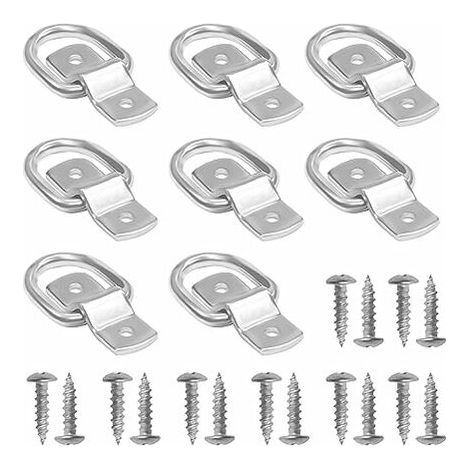 RHG Anneau Arrimage avec Supports et Vis - Supporte 400 Kg - Fixation Inox pour Sécuriser L’Ancrage des Bateaux, Remorques, Camions et Fourgonnettes (1/5)