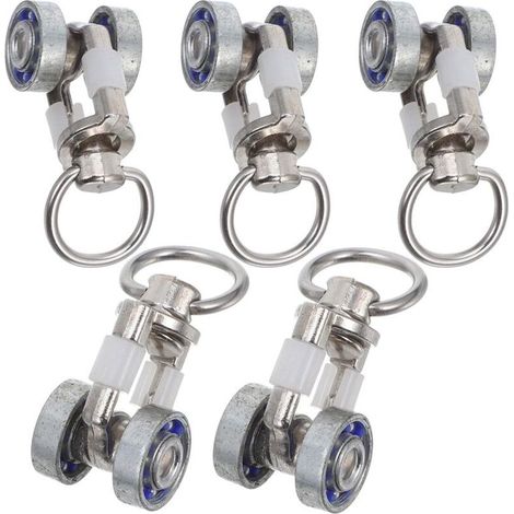 Roulettes coulissantes en métal pour pergola – Roues silencieuses pour rideaux – Poulies durables pour rails de rideaux (1/5)