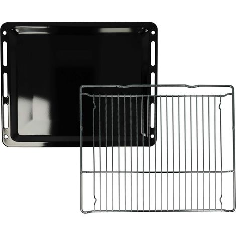 vhbw 1x Backblech, 1x Gitterrost (2-tlg. Set) kompatibel mit Bosch HBG675BB1/05, HBG675BB1/24 Backöfen - 45,5 x 36,1 / 37,5 x 3 cm (1/4)
