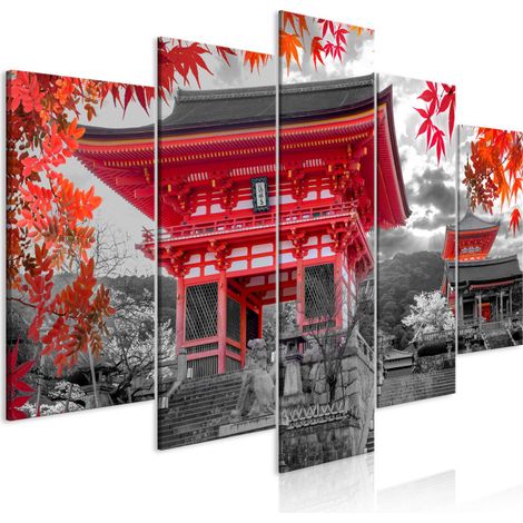Tableau Imprimé 5 Panneaux "Kyoto, Japan Wide" 50 x 100 cm (1/2)